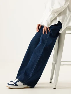 DAMES Nubikk Basket Court Denim Sneakers Voor Dames