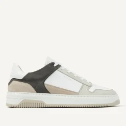 Heren Nubikk Basket Court Wit Grijze Sneakers Voor Heren