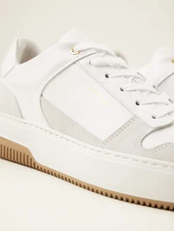 DAMES Nubikk Basket Court Witte Sneakers Voor Dames