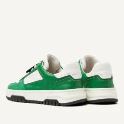 Nubikk Basket Court JR Wit Groene Sneakers Voor Kids