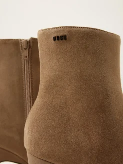 DAMES Nubikk Bibi Coco Taupe Enkellaarzen Voor Dames