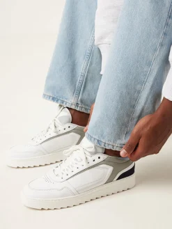 Heren Nubikk Cliff Cane Wit Blauwe Sneaker Voor Heren