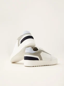 Heren Nubikk Cliff Cane Wit Blauwe Sneaker Voor Heren