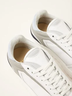 Heren Nubikk Cliff Cane Wit Blauwe Sneaker Voor Heren