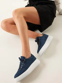 DAMES Nubikk Elise Wing Denim Sneakers Voor Dames
