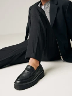 Heren Nubikk Ethan Gatsby Zwarte Loafers Voor Heren