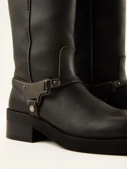 DAMES Nubikk Eve Lynn Zwarte Biker Boots Voor Dames