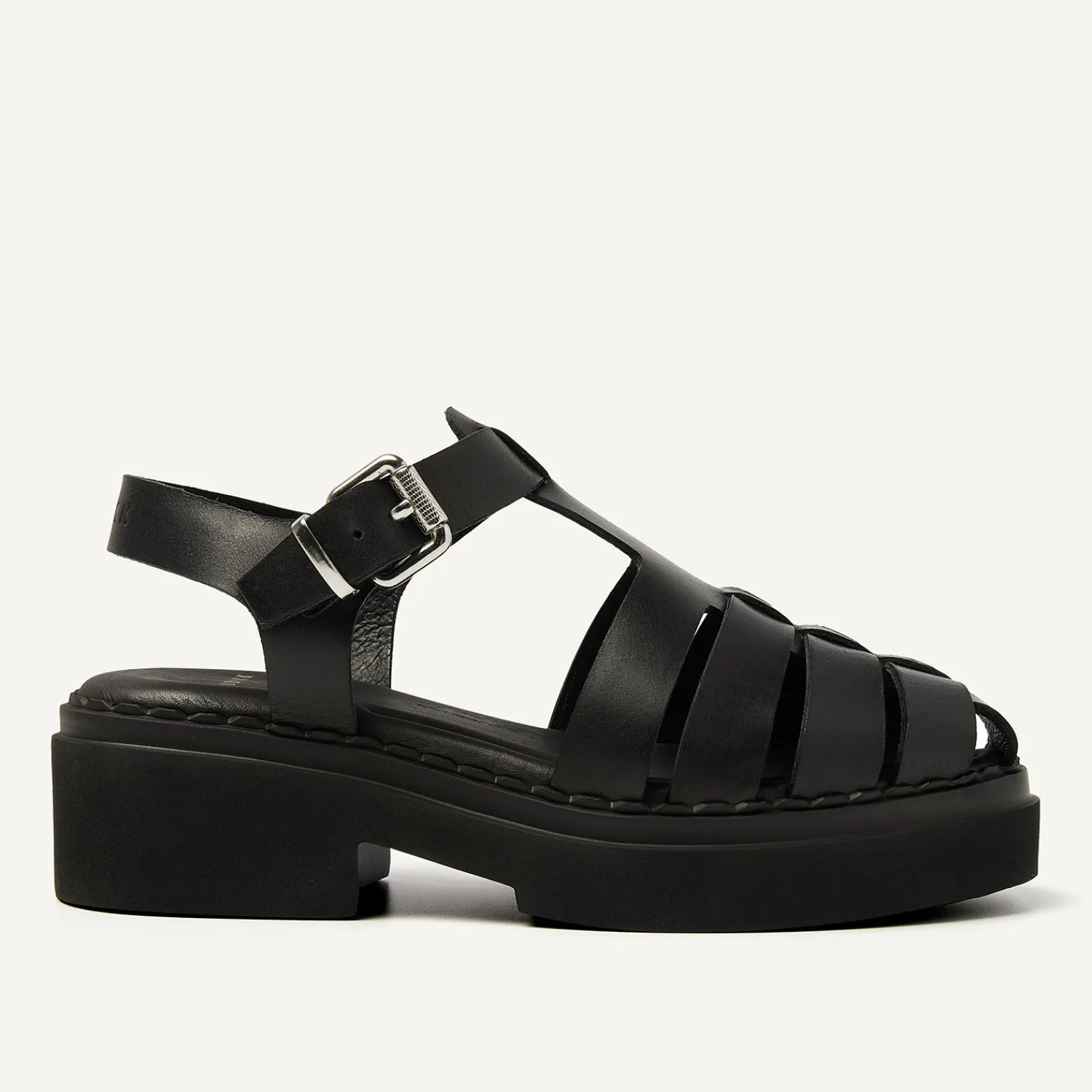 DAMES Nubikk Finn Roma Zwarte Sandalen Voor Dames