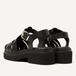 DAMES Nubikk Finn Roma Zwarte Sandalen Voor Dames