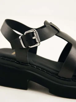 DAMES Nubikk Finn Roma Zwarte Sandalen Voor Dames