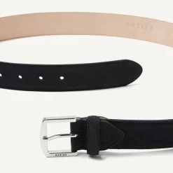 Heren Nubikk James Belt Donkerblauw Suède Riem Voor Heren