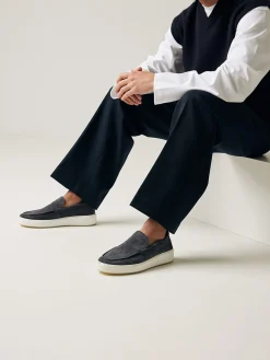 Heren Nubikk Jiro Mio Blauwe Loafers Voor Heren