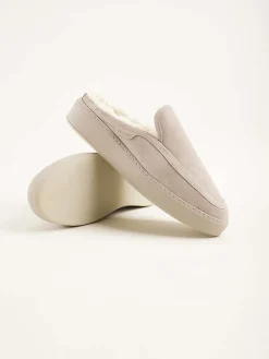 Heren Nubikk Jiro Mulo Fur Beige Slippers Voor Heren