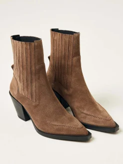 DAMES Nubikk Liv Boa Bruin Suède Enkellaarzen Voor Dames