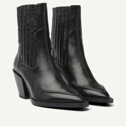 DAMES Nubikk Liv Boa Zwarte Enkellaarzen Voor Dames