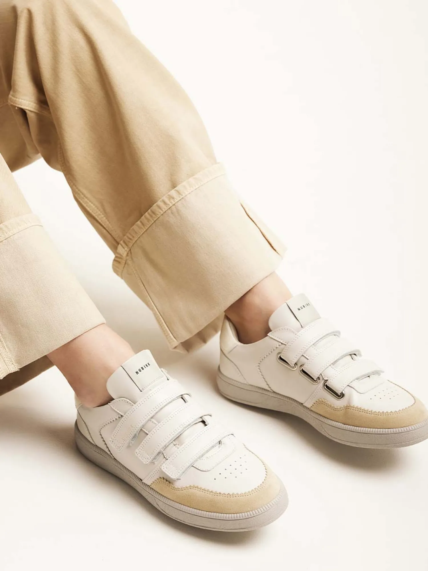 DAMES Nubikk Ray Straps Beige Sneakers Voor Dames