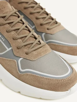 Heren Nubikk Roque Road Curl Taupe Sneakers Voor Heren