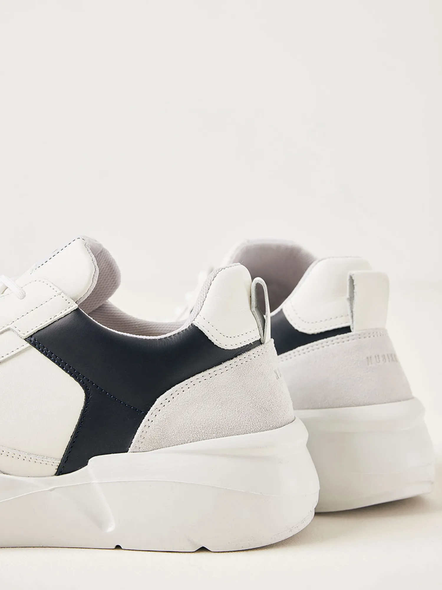 Heren Nubikk Roque Road Wave Navy Witte Sneakers Voor Heren