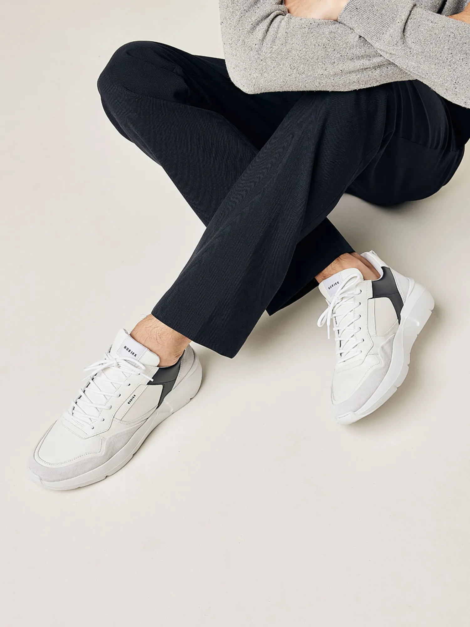 Heren Nubikk Roque Road Wave Navy Witte Sneakers Voor Heren