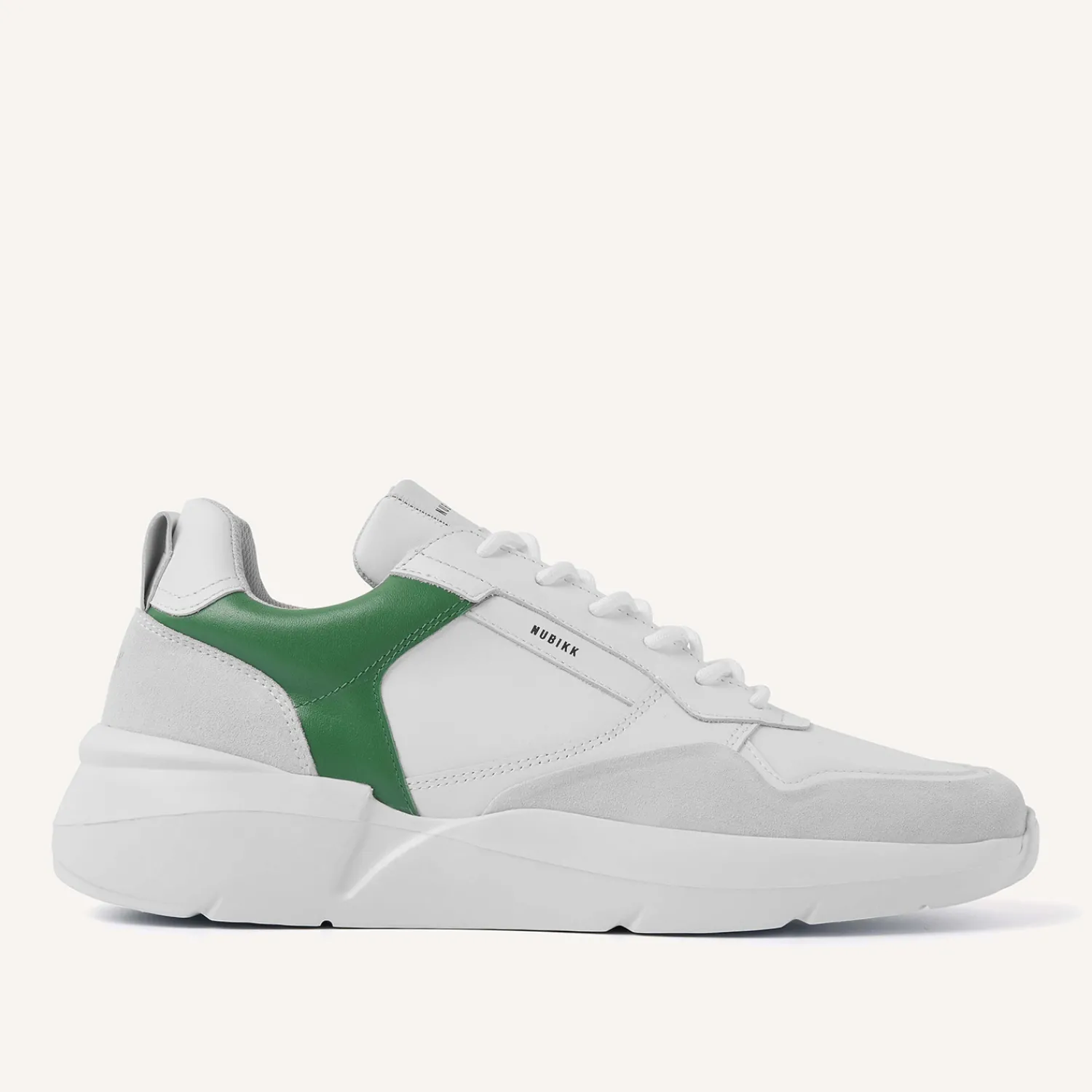 Heren Nubikk Roque Road Wave Wit Groene Sneakers Voor Heren