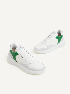 Heren Nubikk Roque Road Wave Wit Groene Sneakers Voor Heren