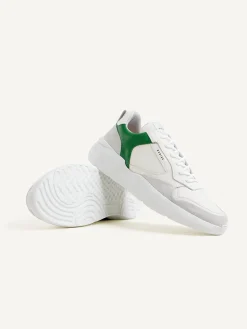 Heren Nubikk Roque Road Wave Wit Groene Sneakers Voor Heren