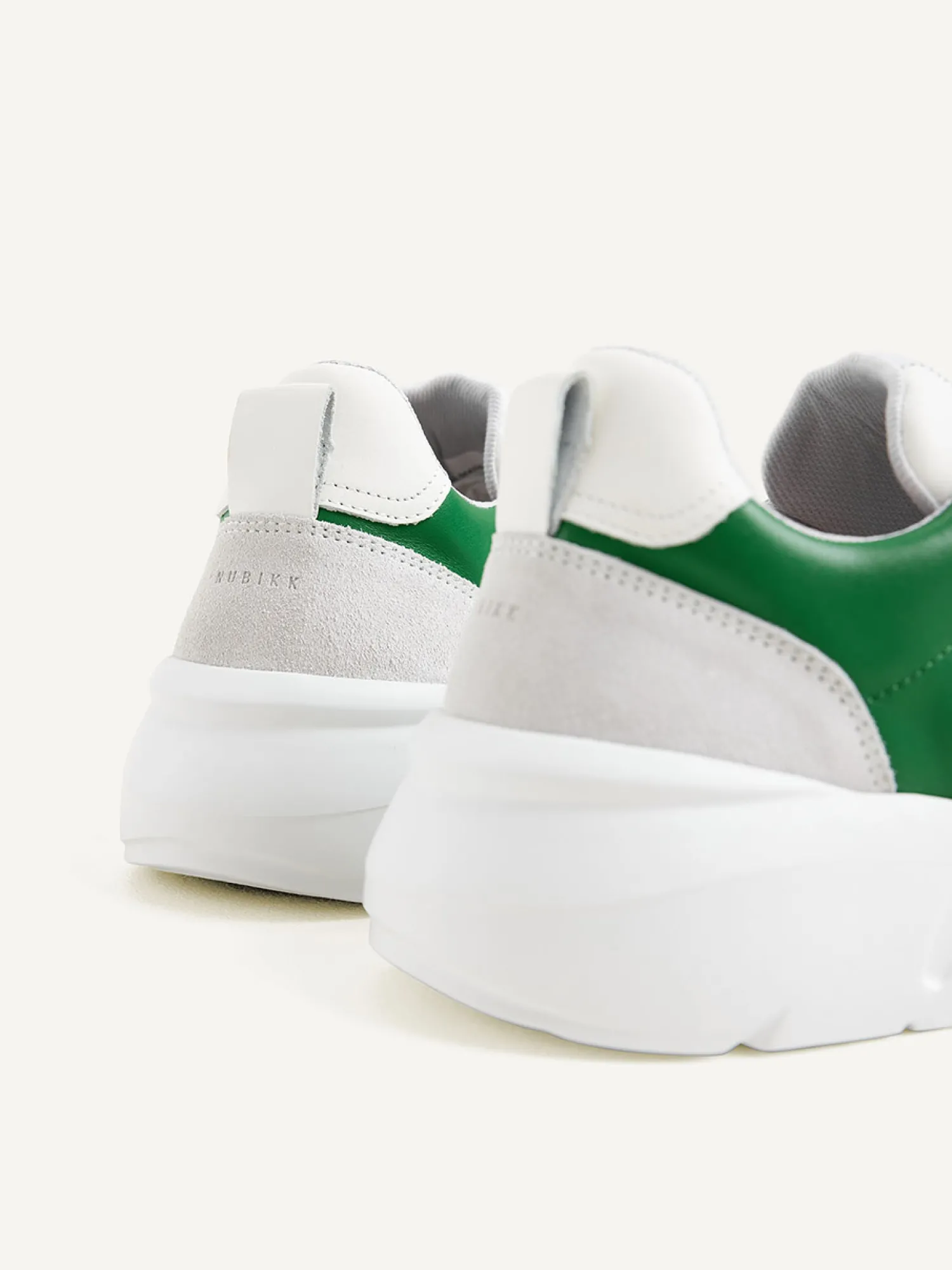 Heren Nubikk Roque Road Wave Wit Groene Sneakers Voor Heren