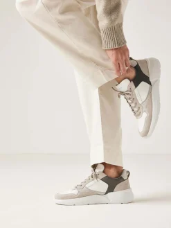 Heren Nubikk Roque Road Wave Witte Combi Sneakers Voor Heren