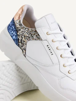 DAMES Nubikk Roque Road Wave Witte Glitter Sneakers Voor Dames