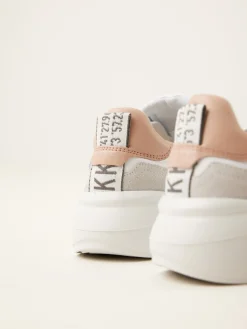 DAMES Nubikk Roque Roman Wit Beige Sneakers Voor Dames