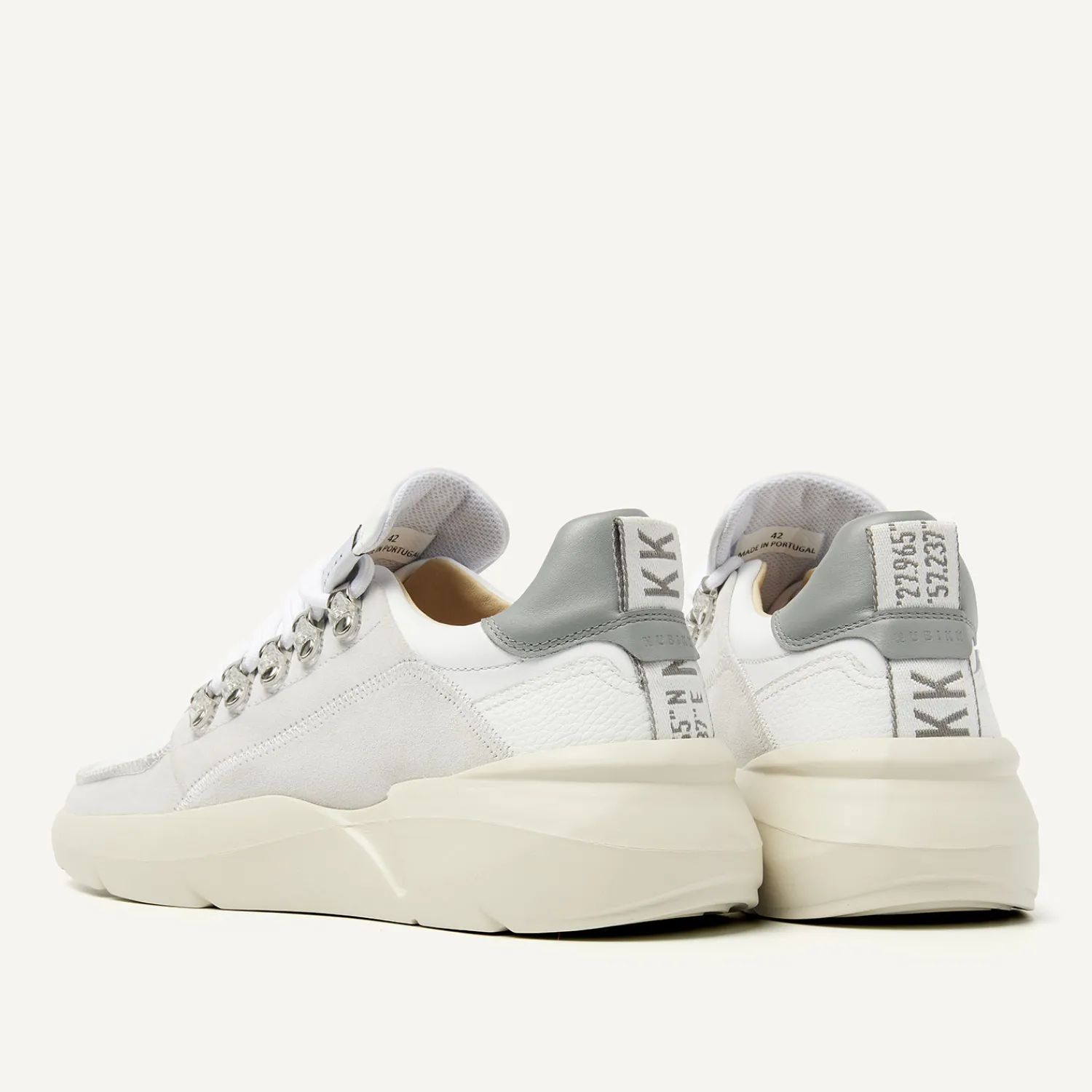 Heren Nubikk Roque Roman Witte Combi Sneakers Voor Heren