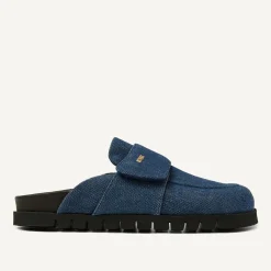 DAMES Nubikk Teddy Montana Denim Slippers Voor Dames