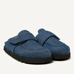 DAMES Nubikk Teddy Montana Denim Slippers Voor Dames