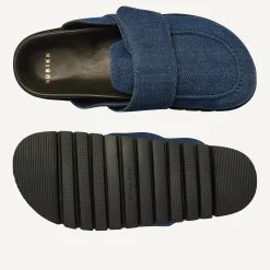 DAMES Nubikk Teddy Montana Denim Slippers Voor Dames