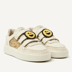 Nubikk Vince Straps K Beige Glitter Sneakers Voor Kids
