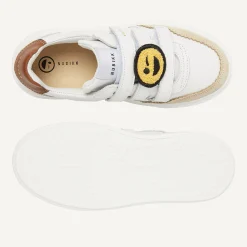 Nubikk Vince Straps K Wit Bruine Sneakers Voor Kids