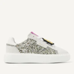 Nubikk Vince Tora K Grijze Glitter Sneakers Voor Kids