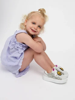 Nubikk Vince Tora K Grijze Glitter Sneakers Voor Kids