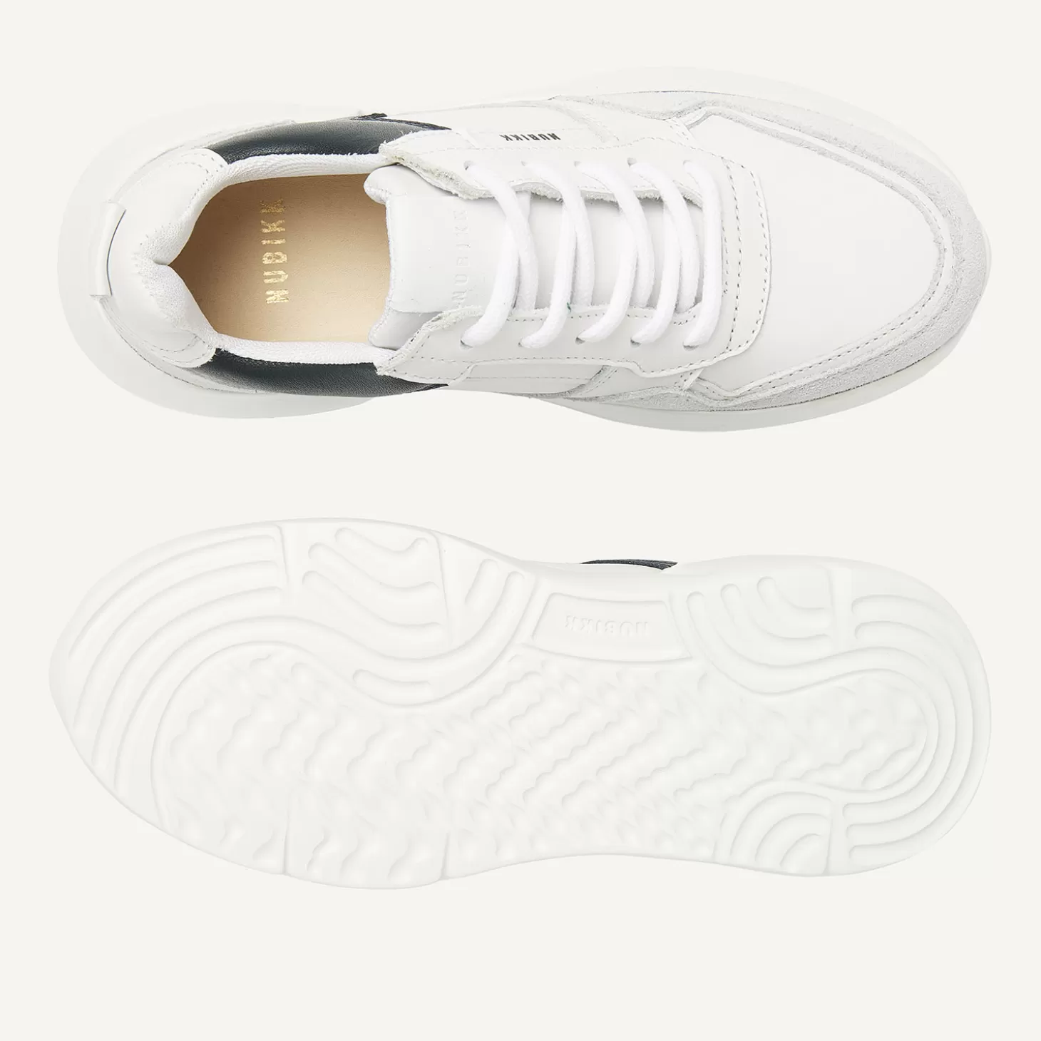 Nubikk Roque Road Wave JR Wit Blauwe Sneakers Voor Kids- Schoenen | Bekijk alles