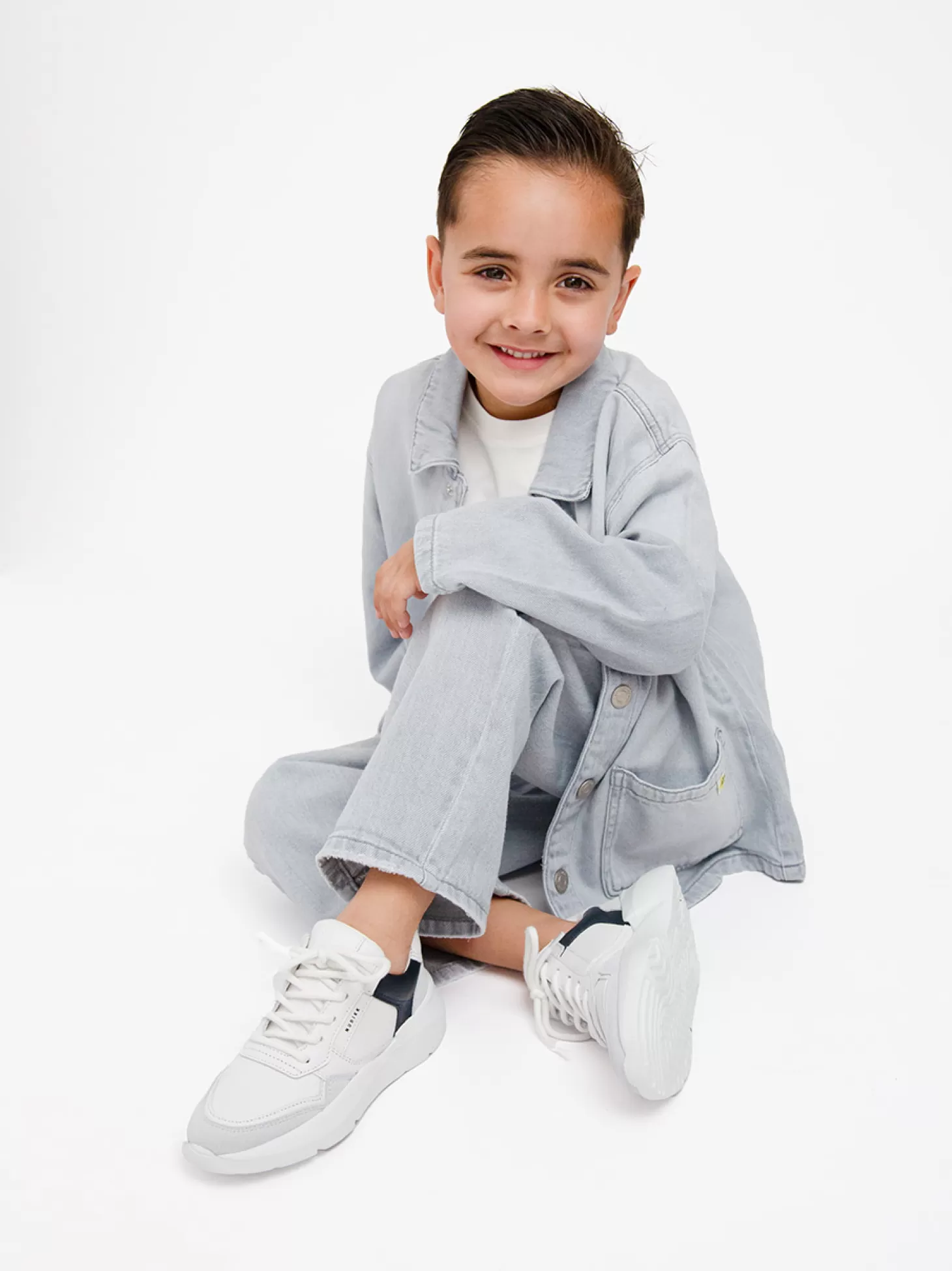 Nubikk Roque Road Wave JR Wit Blauwe Sneakers Voor Kids- Schoenen | Bekijk alles